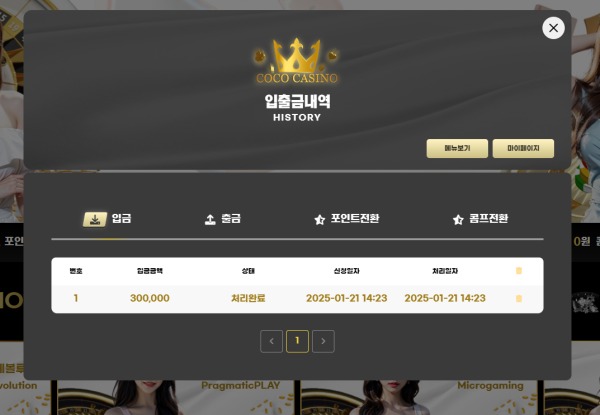 오랜만에 카지노 입금