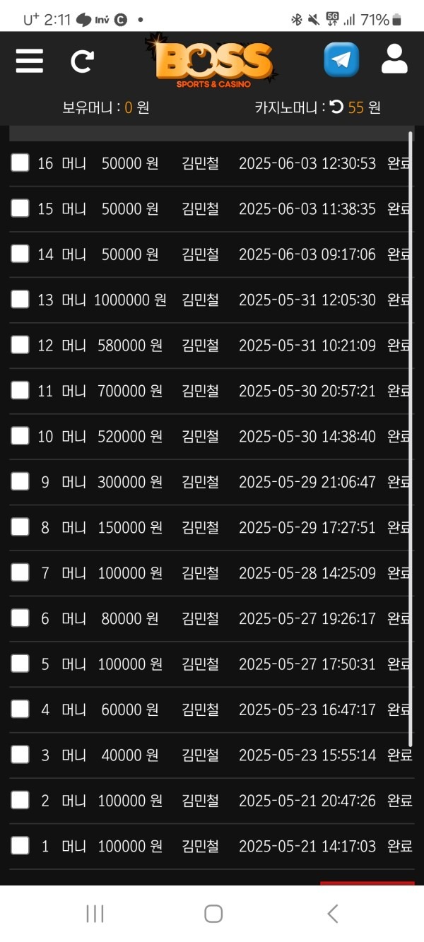 보스 사용 후기