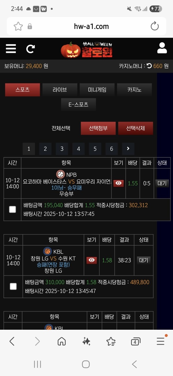 할로윈 사이트 후기