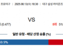 8월 13일 KBO 삼성 vs KIA