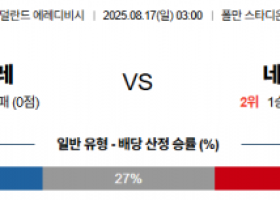 8월 17일 에레디비 헤라클레 vs 네이메헌