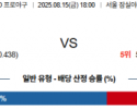 8월 15일 KBO 두산 vs KIA