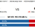 8월 24일 KBO 한화 vs SSG