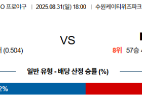08월31일 KT:KIA KBO 분석 및 예측 스포츠중계:스포츠무료중계