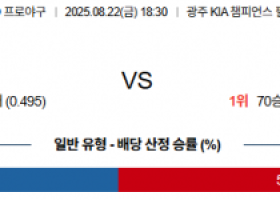 8월 22일 KBO KIA vs LG