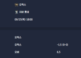 2025-09-25 [NPB] 오릭스 VS 치바 롯데 분석