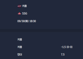 2025-09-30 [KBO] 키움 VS SSG 분석