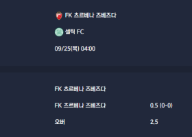 2025-09-25 [UEFA Europa League] FK 츠르베나 즈베즈다 VS 셀틱 FC 분석