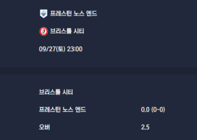 2025-09-27 [The Championship] 프레스턴 노스 엔드 VS 브리스틀 시티 분석