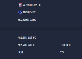 2025-09-27 [The Championship] 입스위치 타운 FC VS 포츠머스 FC 분석