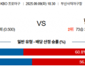 9월 9일 KBO 롯데 vs 한화