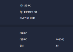 2025-09-27 [K League Classic] 대구 FC VS 울산현대축구단 분석
