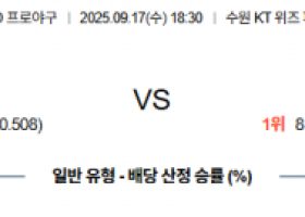 9월 17일 KBO KT vs LG