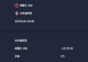 2025-10-01 [The Championship] 셰필드 Utd VS 사우샘프턴 분석