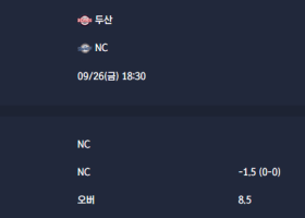 2025-09-26 [KBO] 두산 VS NC 분석