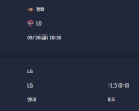 2025-09-26 [KBO] 한화 VS LG 분석