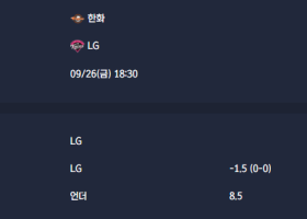 2025-09-26 [KBO] 한화 VS LG 분석