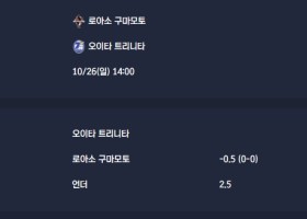 2025-10-26 [J-League Division 2] 로아소 구마모토 VS 오이타 트리니타 분석