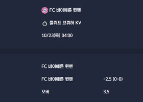 2025-10-23 [UEFA Champions League] FC 바이에른 뮌헨 VS 클뤼프 브뤼허 KV 분석
