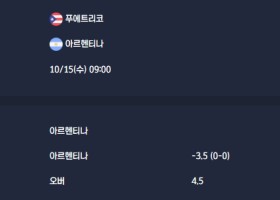 2025-10-15 [Friendlies National Teams] 푸에트리코 VS 아르헨티나 분석