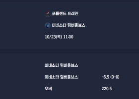 2025-10-23 [NBA] 포틀랜드 트레인 VS 미네소타 팀버울브스 분석