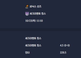 2025-10-23 [NBA] 피닉스 선즈 VS 세크라멘토 킹스 분석