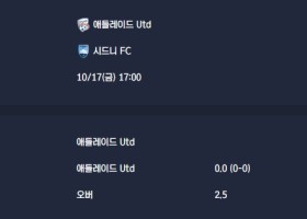 2025-10-17 [A-League] 애들레이드 Utd VS 시드니 FC 분석