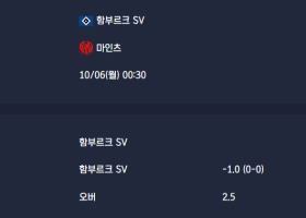 2025-10-06 [Bundesliga] 함부르크 SV VS 마인츠 분석