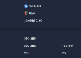 2025-10-06 [Serie A] SSC 나폴리 VS 제노아 분석