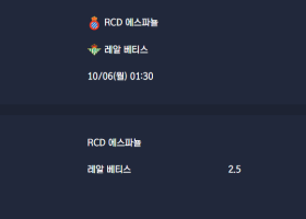 2025-10-06 [LaLiga] RCD 에스파뇰 VS 레알 베티스 분석