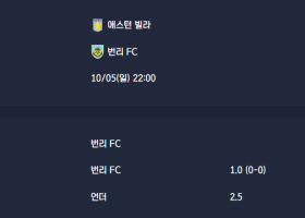 2025-10-05 [Premier League] 애스턴 빌라 VS 번리 FC 분석