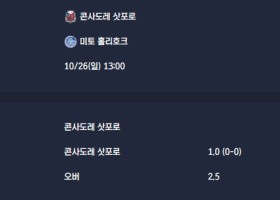 2025-10-26 [J-League Division 2] 콘사도레 삿포로 VS 미토 홀리호크 분석