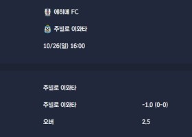 2025-10-26 [J-League Division 2] 에히메 FC VS 주빌로 이와타 분석