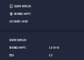 2025-10-18 [J-League Division 2] 오미야 아르디자 VS 후지에다 MYFC 분석