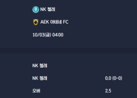 2025-10-03 [UEFA Conference League] NK 첼레 VS AEK 아테네 FC 분석