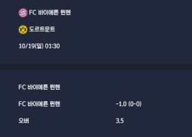 2025-10-19 [Bundesliga] FC 바이에른 뮌헨 VS 도르트문트 분석
