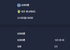 2025-11-02 [Premier League] 브라이튼 VS 리즈 유나이티드 분석