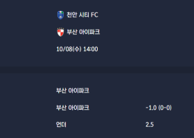 2025-10-08 [K2 League] 천안 시티 FC VS 부산 아이파크 분석