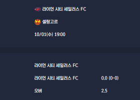 2025-10-01 [AFC Champions League Two] 라이언 시티 세일러스 FC VS 셀랑고르 분석