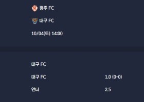 2025-10-04 [K League Classic] 광주 FC VS 대구 FC 분석