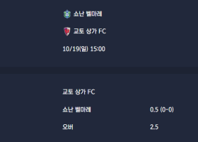 2025-10-19 [J1 League] 쇼난 벨마레 VS 교토 상가 FC 분석