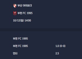 2025-10-12 [K2 League] 부산 아이파크 VS 부천 FC 1995 분석