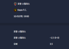 2025-10-02 [AFC Champions League Two] 포항 스틸러스 VS Kaya F.C. 분석