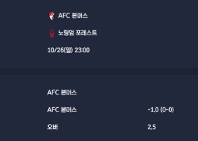 2025-10-26 [Premier League] AFC 본머스 VS 노팅엄 포레스트 분석