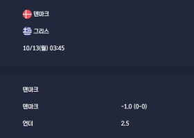 2025-10-13 [World Cup 2026 Qualification Europe] 덴마크 VS 그리스 분석