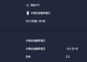 2025-10-19 [K2 League] 화성 FC VS 수원삼성블루윙즈 분석