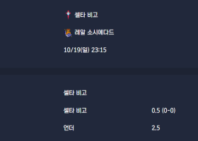 2025-10-19 [LaLiga] 셀타 비고 VS 레알 소시에다드 분석
