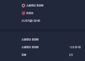 2025-11-07 [UEFA Conference League] 스파르타 프라하 VS 라코브 분석
