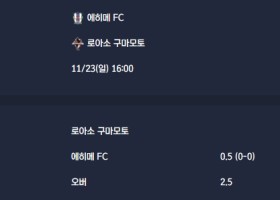 2025-11-23 [J-League Division 2] 에히메 FC VS 로아소 구마모토 분석