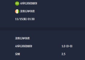 2025-11-15 [Friendlies National Teams] 사우디아라비아 VS 코트디부아르 분석